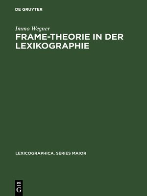 cover image of Frame-Theorie in der Lexikographie